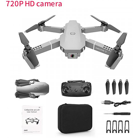Drone aereo telecomandato quadricottero pieghevole RC E68 Pro 720P