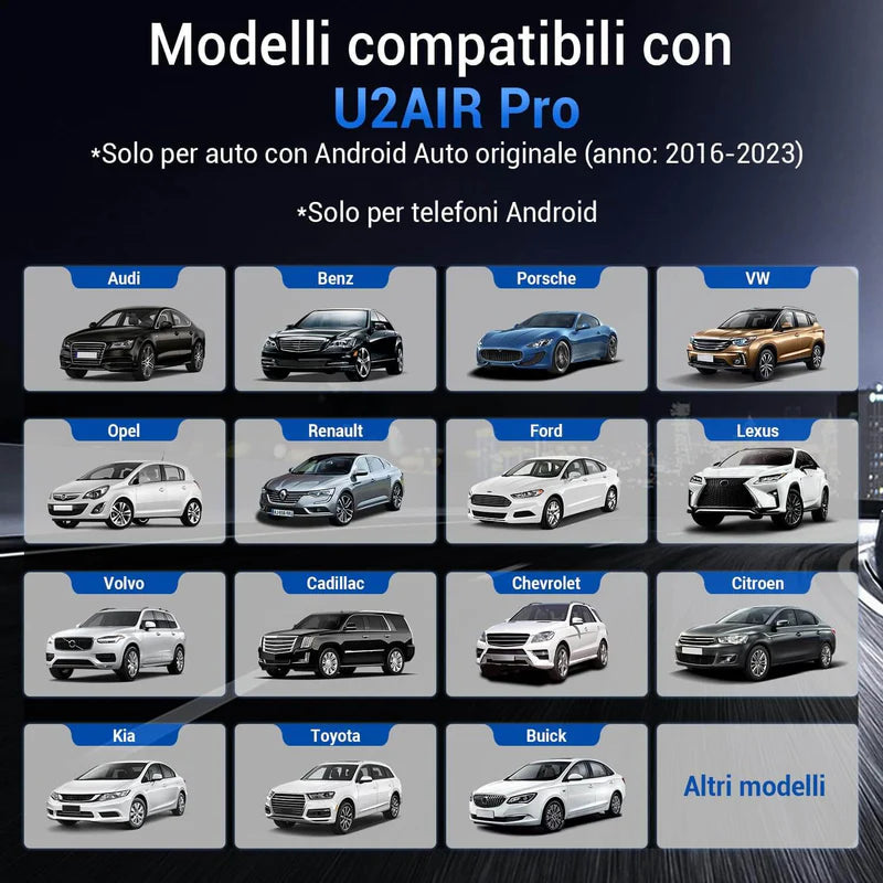 Ottocast® A2Air Pro Adattatore Android Auto Wireless